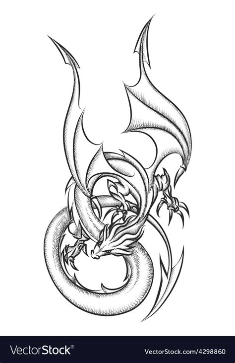 Flying Dragon Royalty Free Vector Image Vectorstock