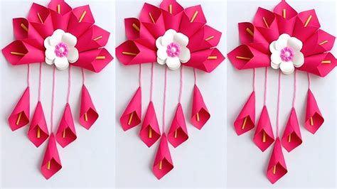 Diy Simple Home Decor Wall Decoration Hanging Flower Paper Craft Ideas
