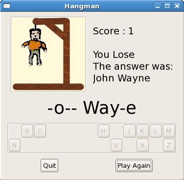 The game will allow for user input, and will al. Hangman