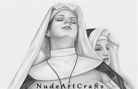 Sexy Nuns Nude Lesbian Art Original Art Erotic Nudity Etsy Uk