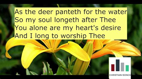 As The Deer Panteth For The Water - With Lyrics | Worship Songs