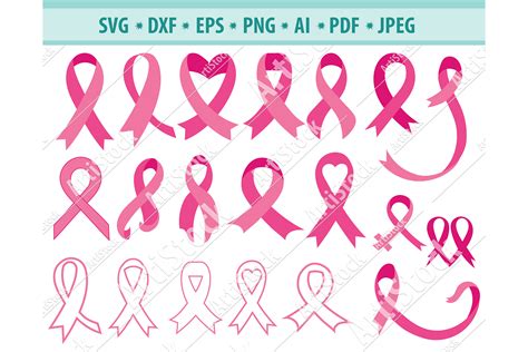 Cancer Ribbon Svg Breast Cancer Ribbon Svg Dxf Png Eps