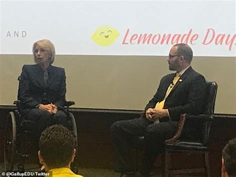 Betsy Devos Is Wheeled On Stage After Revealing She Will Spend At Least