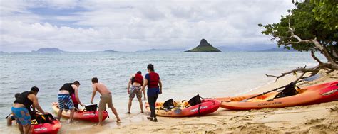 Chinamans Hat Self Guided Kayak Tour Near Kualoa Park Oahu Hawaii