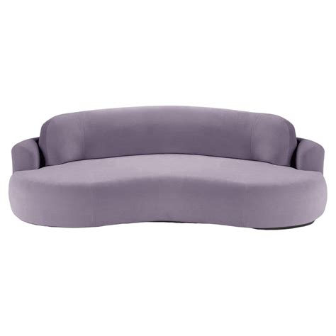 Naked Curved Sofa Medium With Beech Ash 056 1 And Paris Lavanda For