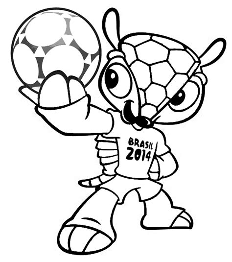 Zweedse supporters afp ek in 2'21: Voetbal: kleurplaat mascotte 2014 fuleco | Voetbal, School ...