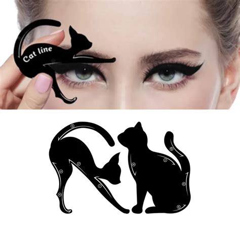 Cat Line Eyeliner Stencils 1 Cat Shape Eyeliner Template Temu