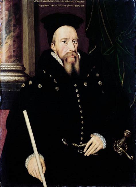 Portrait Of William Cecil 1st Baron Burghley 1520 1598 Lord High