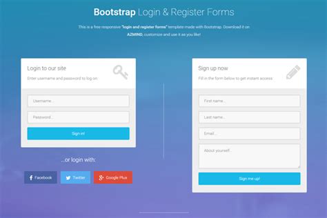 Bootstrap Login And Register Templates