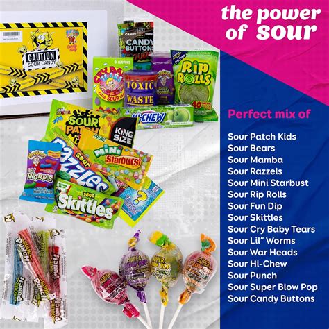 Buy Sour Candy Variety Pack Bulk Candy Mix Individually Wrapped Sour