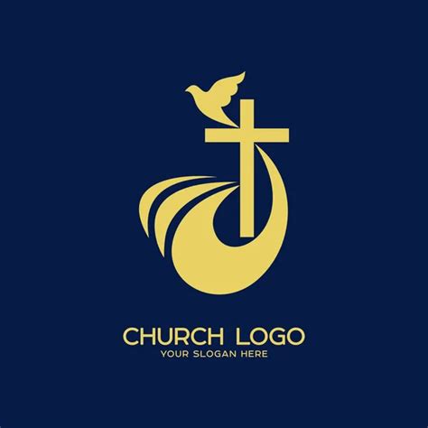 Church Logo Christian Symbols The Cross Of Jesus Christ And The Holy