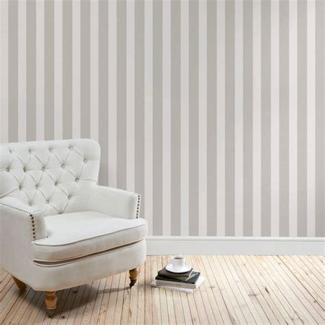 Heritage Grey Stripe Wallpaper Living Room Grey Wallpaper Living