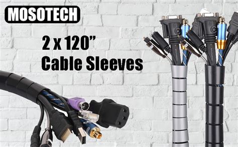 240 Inch Cable Sleeve Flexible Cord Bundler Wire Wrap