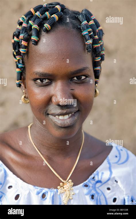 Mali Gao Hombori A Young Songhay Girl At Hombori With A Fetching