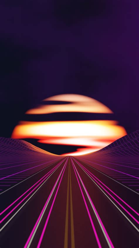 Retro Wave Phone Wallpaper