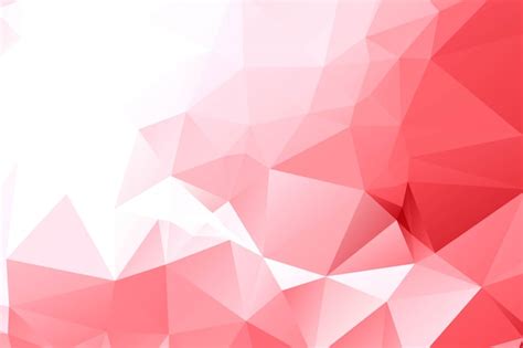 Abstract Red Geometric Polygonal Background Free Vector