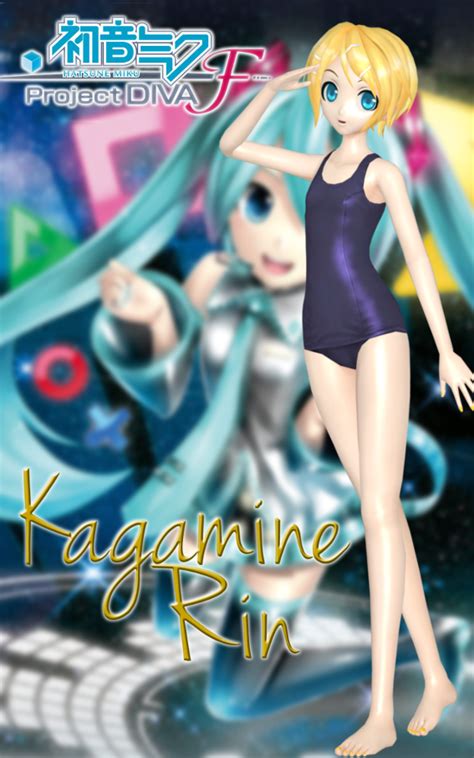 Kagamine Rin School Swimwear By Sticklove On Deviantart
