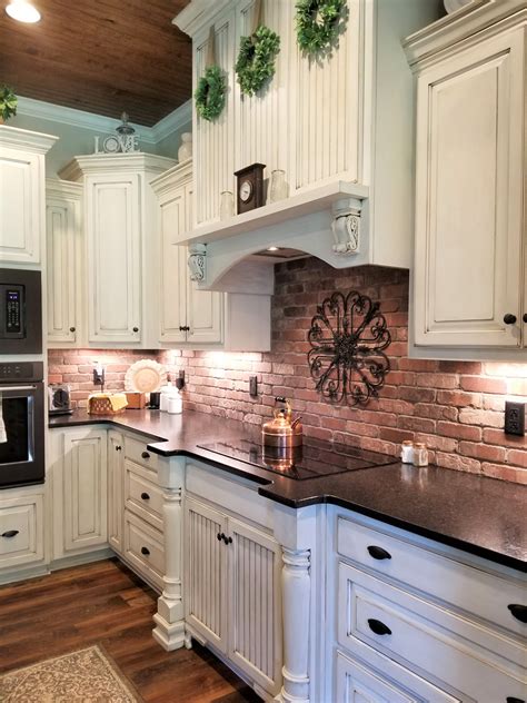 Sample Brick Backsplash Kitchen With Low Cost Home Decorating Ideas