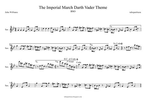 You can also find other similar songs using star wars, inspirational. Sheet Music: The Imperial March Darth Vader Theme, by John Williams. | Star wars sheet music ...