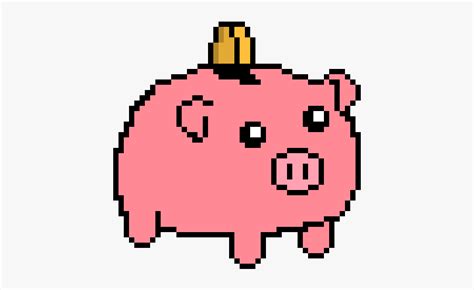 Piggy Bank Pixel Art Free Transparent Clipart Clipartkey