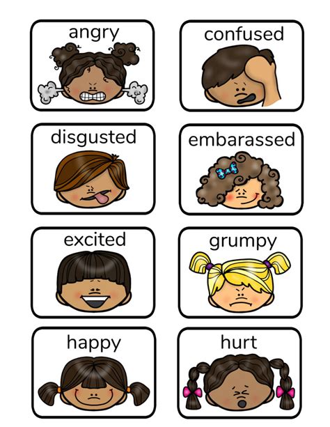 Free Printable Emotion Faces Web About This Worksheet