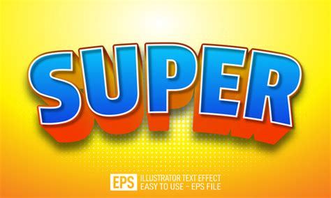 Super Vector Editable Text Effect Free Download