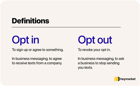 What Do Opt In And Opt Out Mean In Text Heymarket