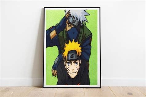 8 X 10 Naruto Glass Painting Etsy