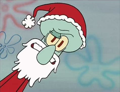 Squidward as Santa Claus | Christmas cartoons, Spongebob christmas