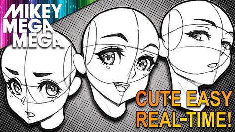 Mapping A Cute Easy Anime Face In Real Time How To Manga Drawing