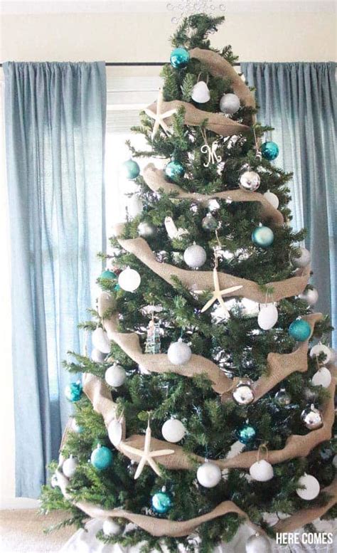 brilliant coastal chic christmas tree decorating ideas