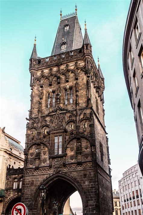 Powder Tower Gate At Prague Czech Republic Stock Image Image Of