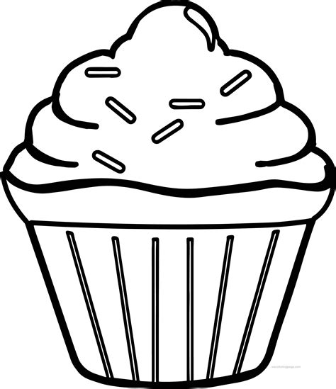 Birthday Cupcake Coloring Page Printable