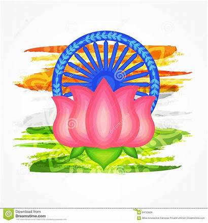 Flower National Lotus Indian Republic Clipart Illustration