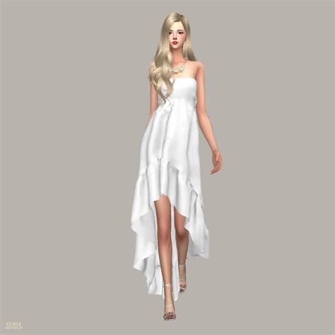 Goddess Dress여신 드레스여자 의상 Sims4 Marigold Simple Prom Dress