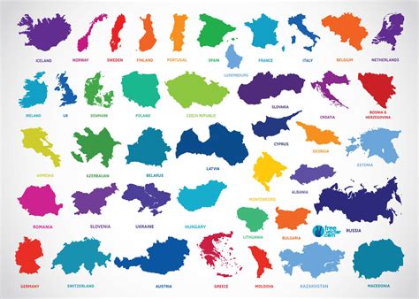 Europe Countries Vector Art Graphics Freevector Com