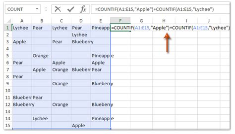 Countif function with multiple criteria (table of contents). How to count cells if one of multiple criteria met in Excel?