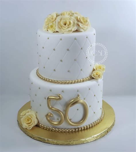 Beautiful 50th Birthday Cake