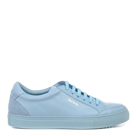 Light Blue Primo Low Top Leather Sneakers Brandalley