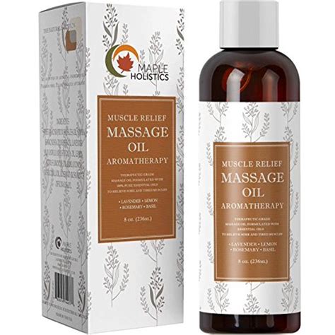 Maple Holistics Muscle Relief Massage Oil Joint Pain Relief Aromatherapy Natural Skin Care