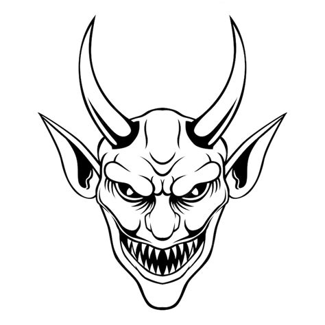 Premium Vector Devil Head Vector Devil Demon Mascot Logo Vector
