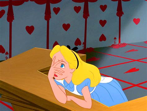 Vintage Disney Alice In Wonderland Alice On The Stand Peeking Through