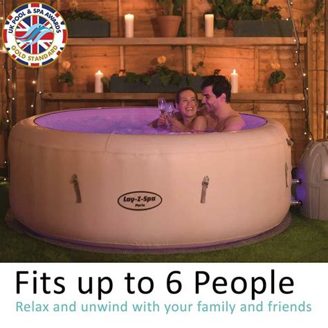 Bestway Lay Z Spa Paris Inflatable Hot Tub People Led Lighting My Xxx