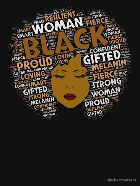 Black Girl Woman Words In Afro Art Essential T Shirt By