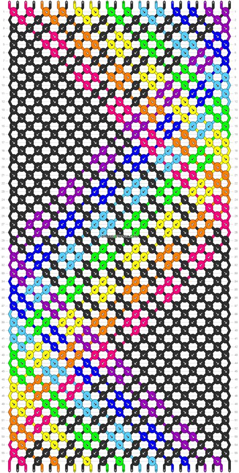 Rainbow Friendship Bracelet Pattern Number 12982 For