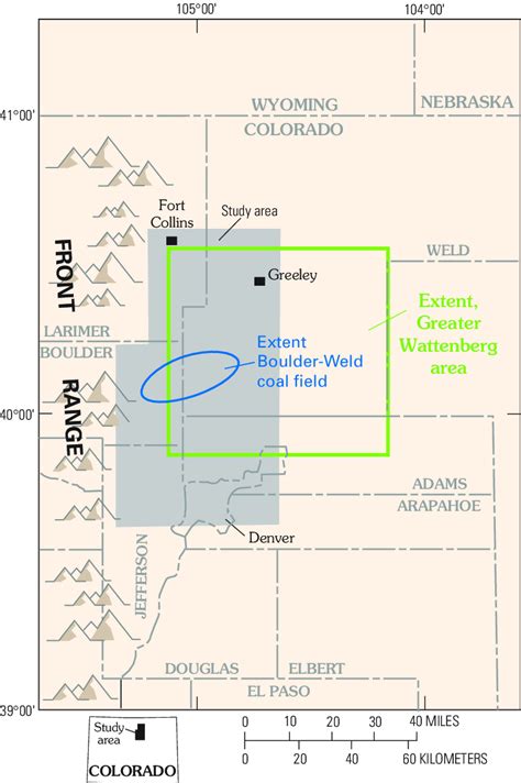 Approximate Extent Of The Denver Basin And Bounding Structural