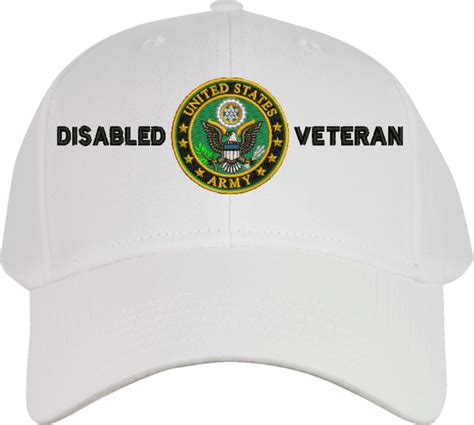 Disabled Army Veteran Embroidered Cap
