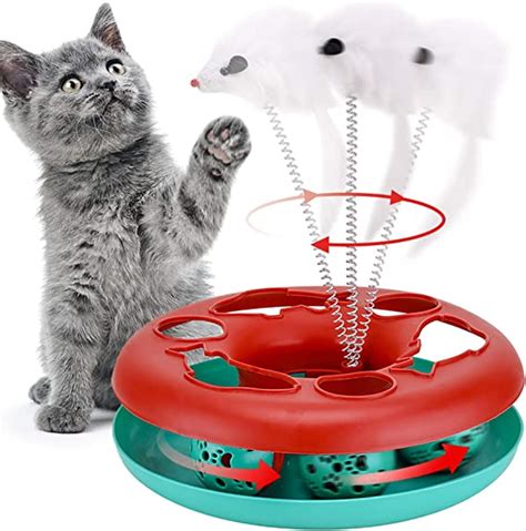 Cat Toys Cat Toys For Indoor Cats Interactive Kitten Toys Roller Tracks With