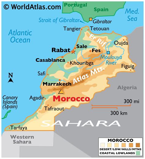 Large Detailed Map Of Morocco With Cities And Towns Ontheworldmap The