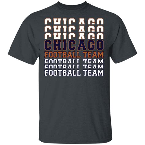 Chicago Football Team Stacked T Shirt Sports World